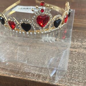 Red and Black Gemstone Tiara Hair Accessory